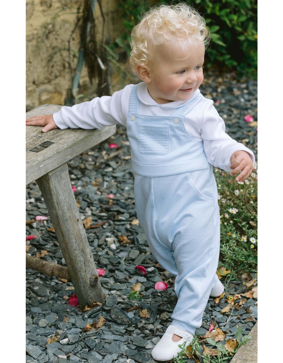 Jude Baby Dungarees (Pale Blue) - 3