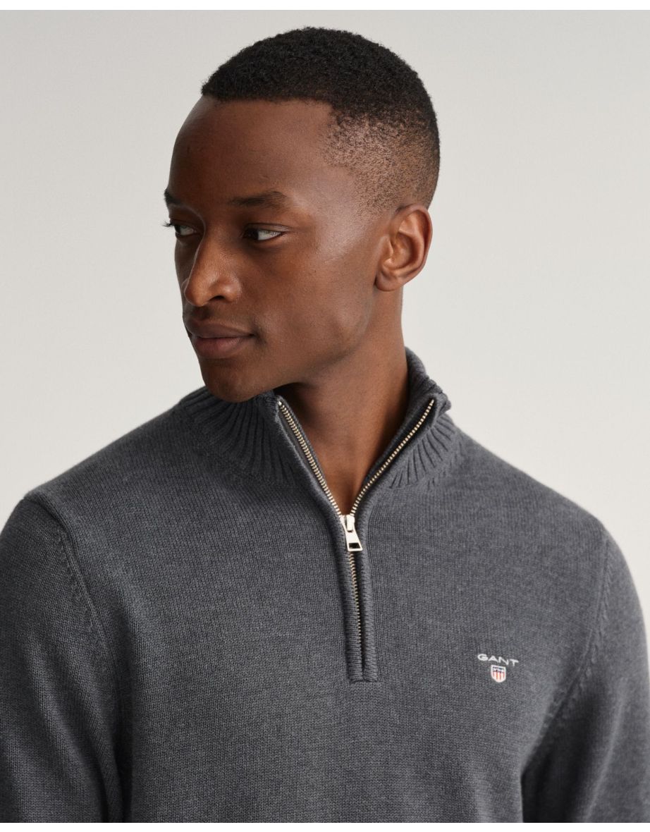 Gant cotton shop half zip jumper