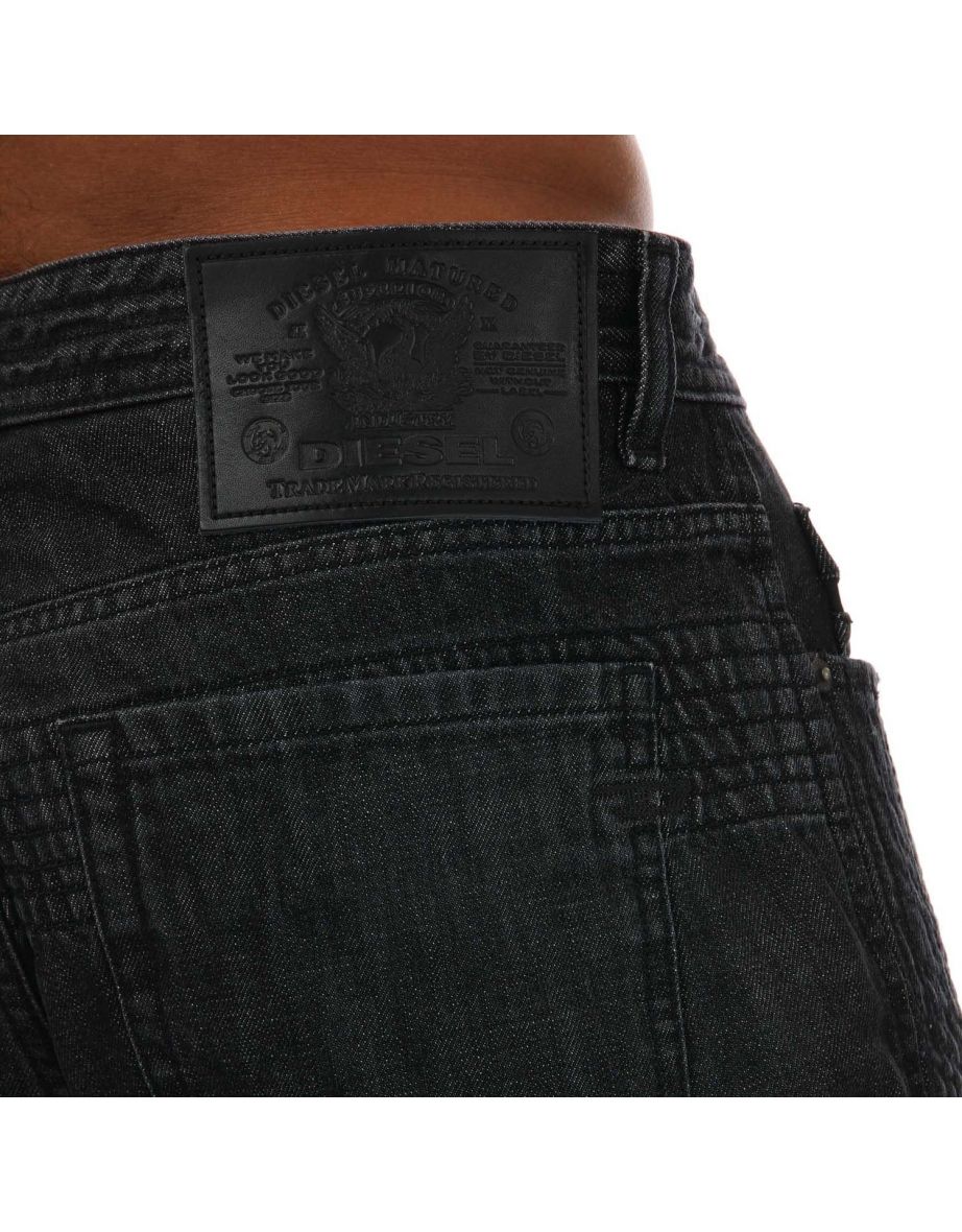 Men's Diesel D-Viker Straight Jeans in Black - 5