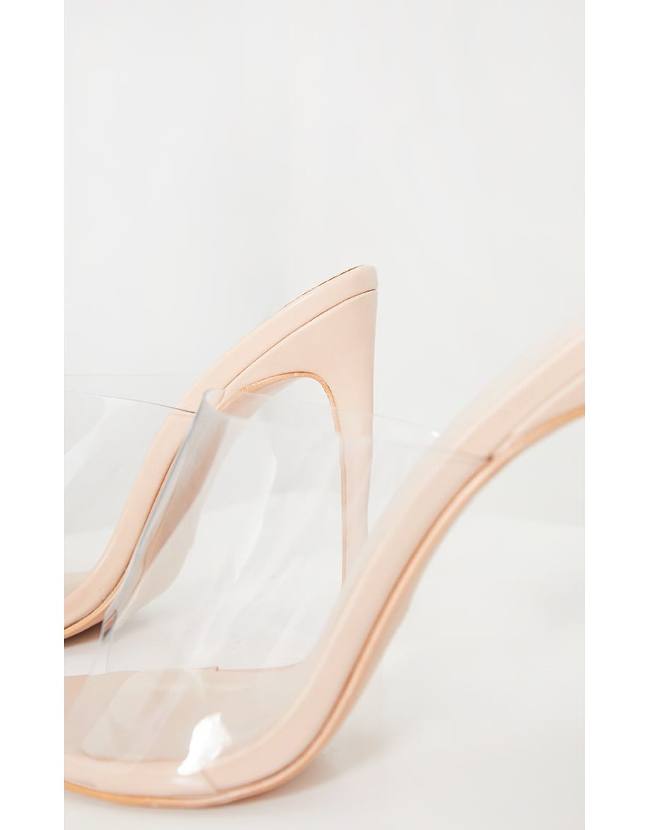 Nude clear pointed heels online