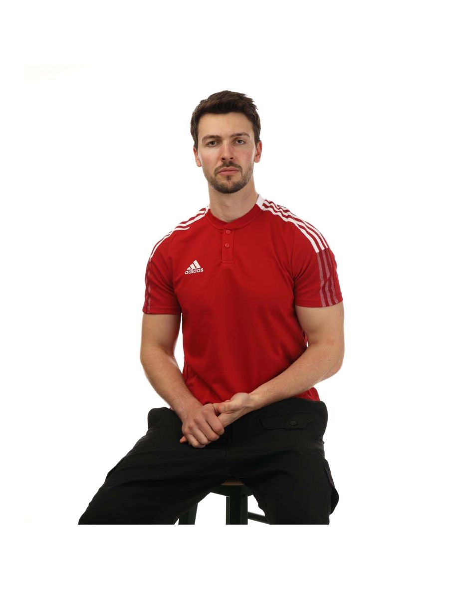 Shop Men s adidas Tiro 21 Short Sleeve Polo Shirt in Red Online in Iraq VogaCloset