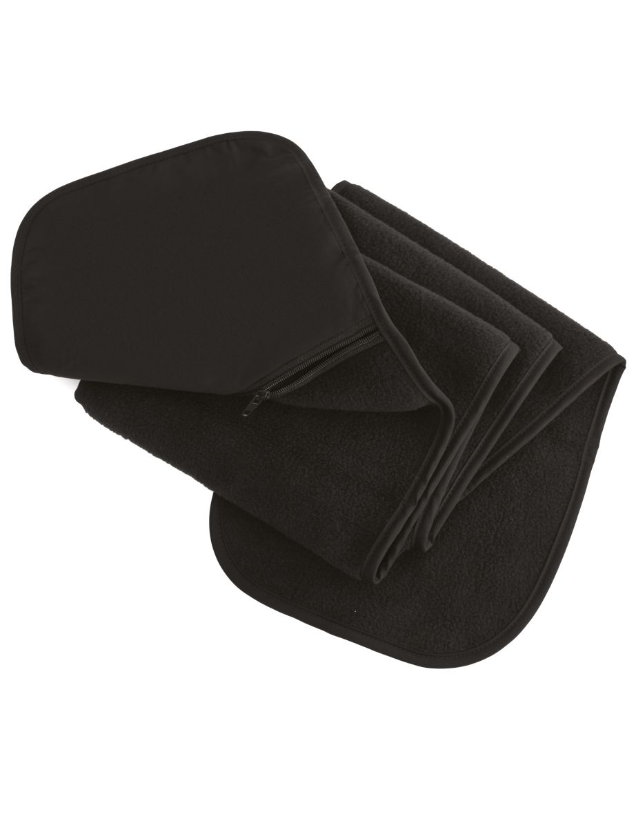Result Active Anti-Pilling Fleece Winter Scarf With Zip Pocket - Black - 1