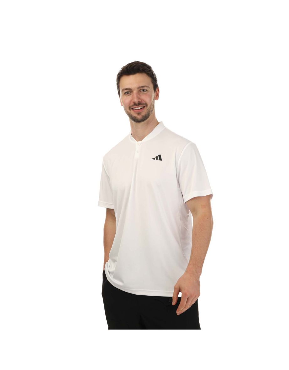 Men's adidas Club Tennis Henley Polo in White