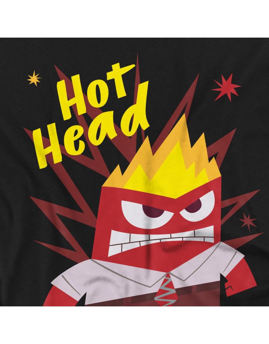 Inside Out 2 Adult Anger T-Shirt - Black - 2