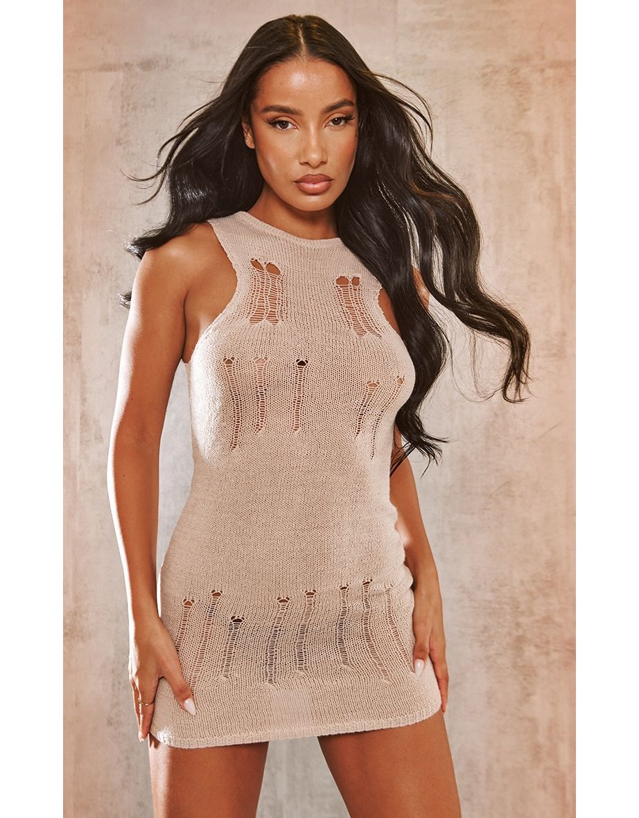 Distressed hotsell knit dress