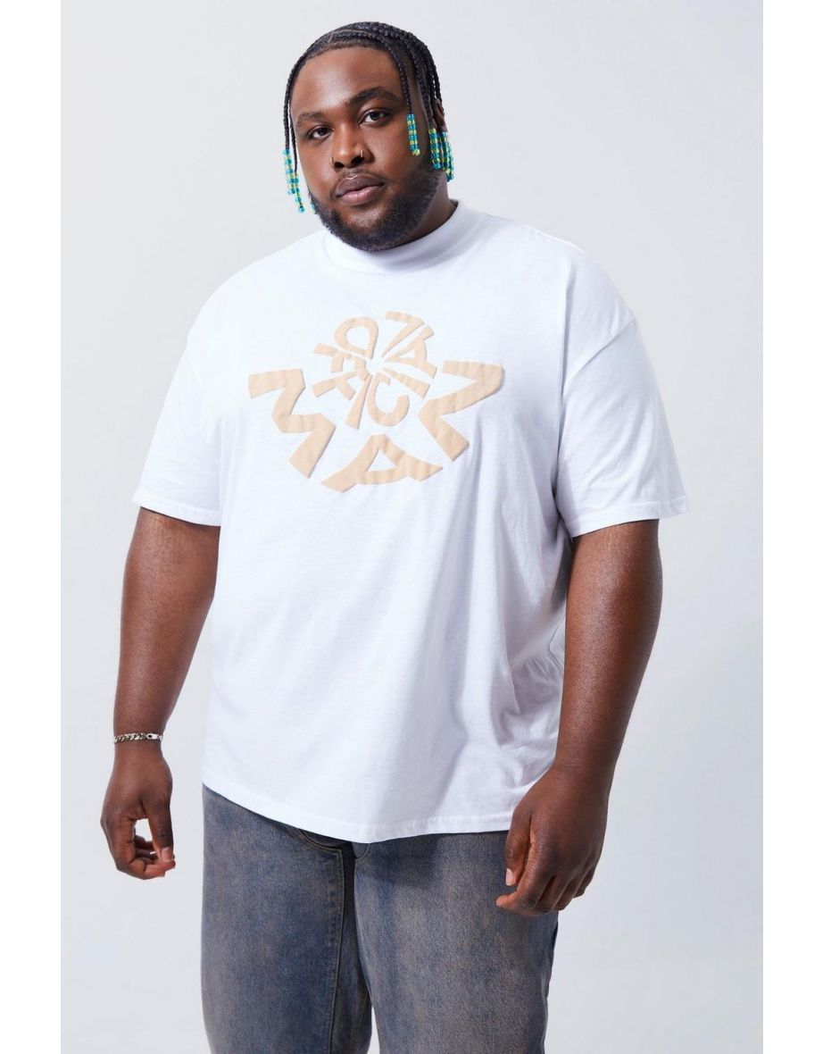 boohooMAN Oversized Extended Neck T-Shirt - White - Size S
