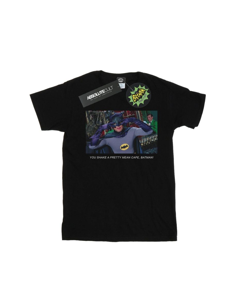 DC Comics Boys Batman TV Series Mean Cape T-Shirt - Black