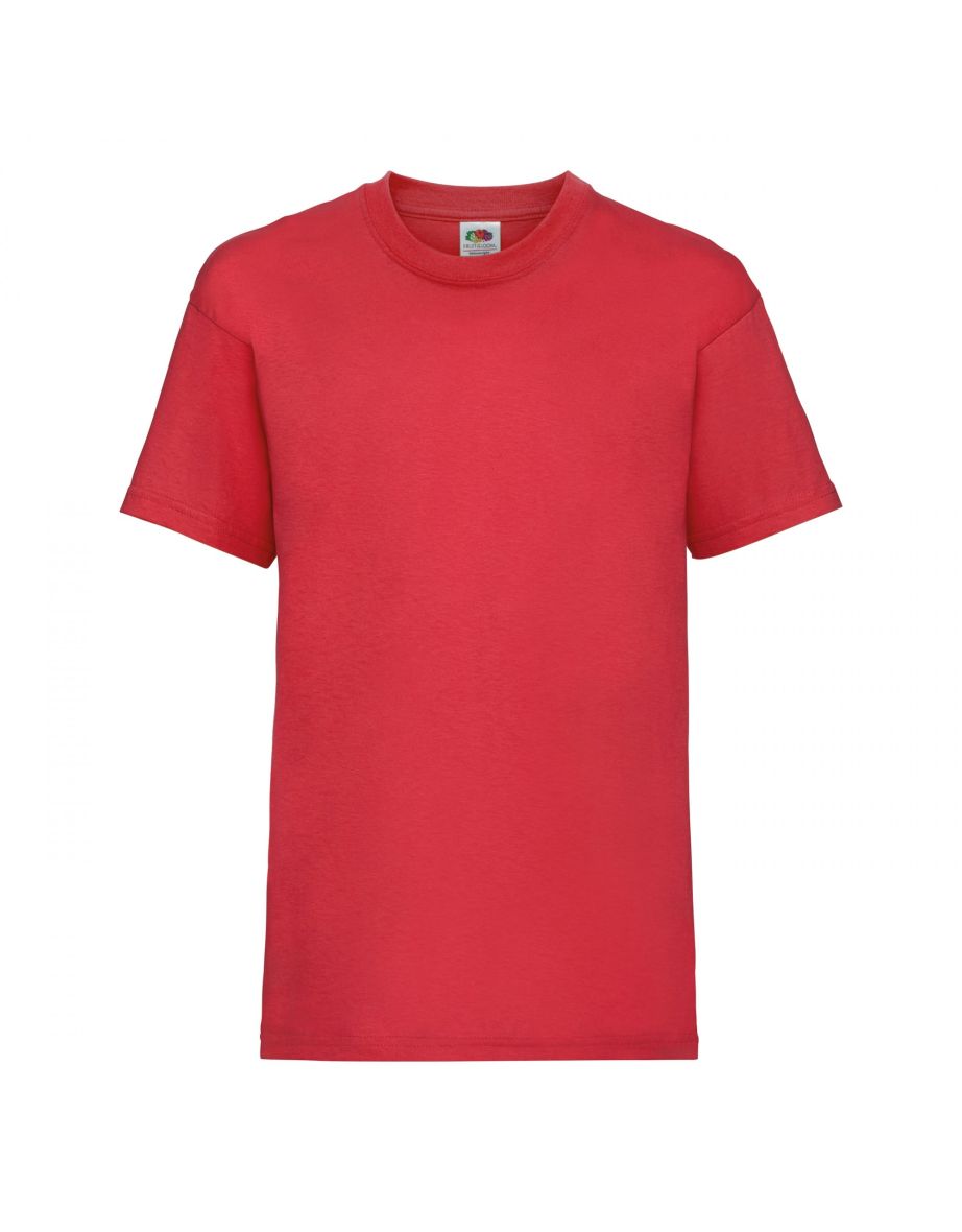Fruit Of The Loom Childrens/Kids Unisex Valueweight Short Sleeve T-Shirt - Red