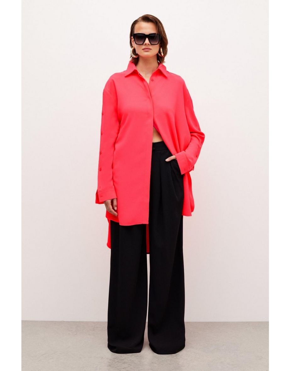 Soft Twill Oversized Wide Leg Trousers