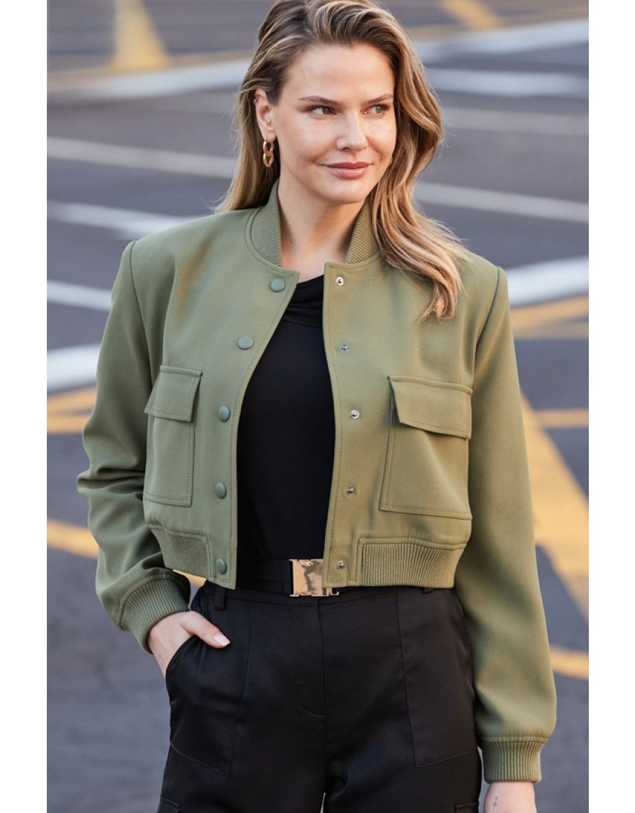 Khaki green utility jacket best sale