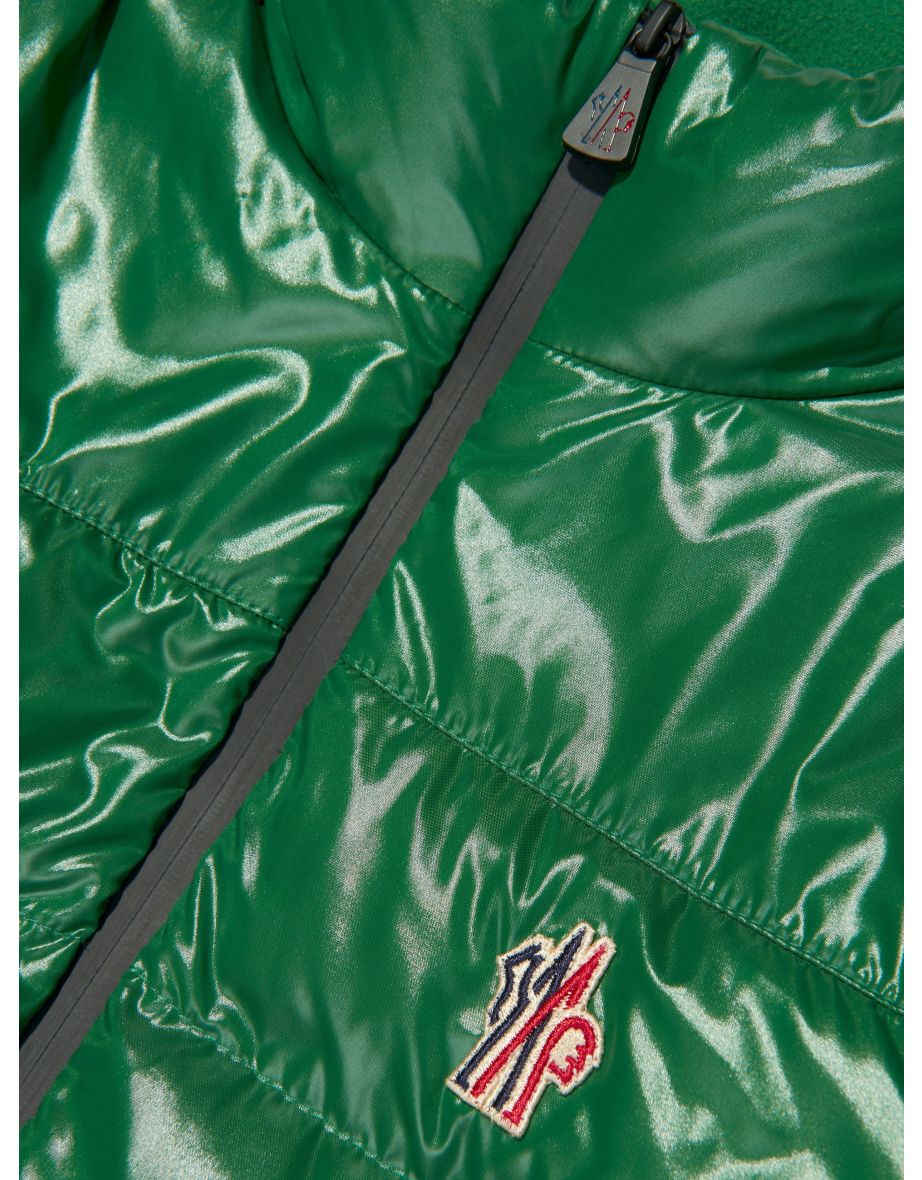 Kids Down Padded Zip Up cardigan in Green - 3