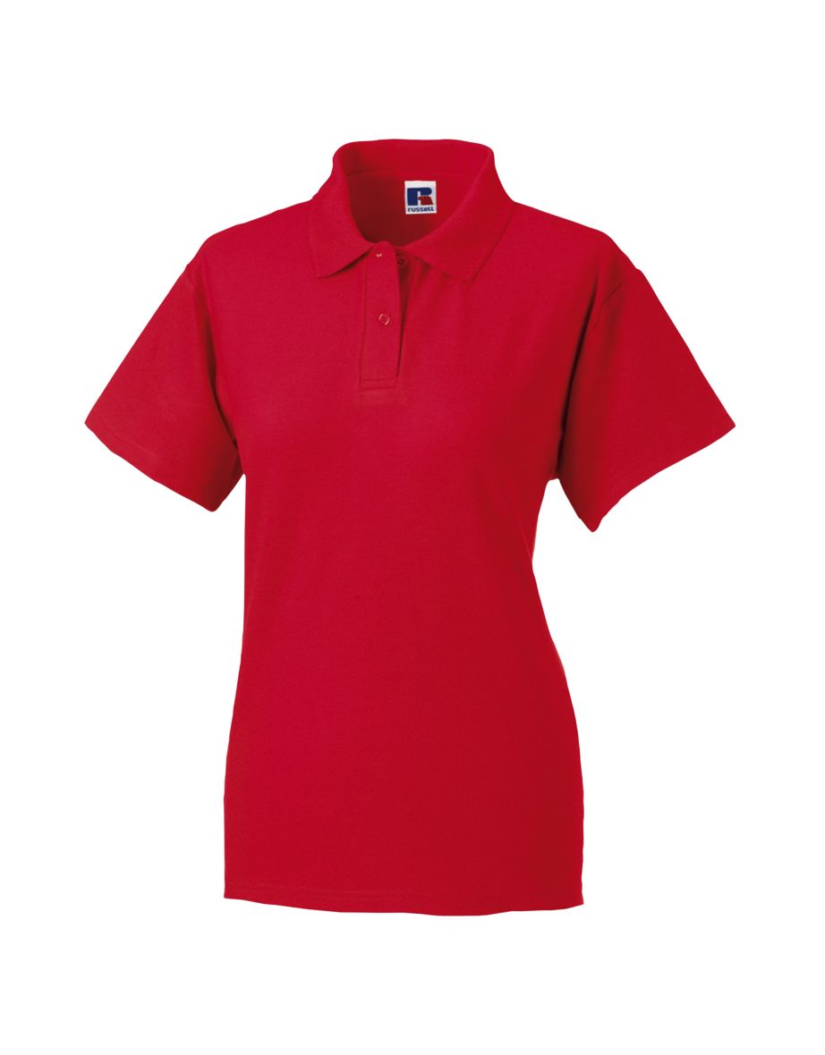Jerzees Colours Ladies 65/35 Hard Wearing Pique Short Sleeve Polo Shirt - Classic Red