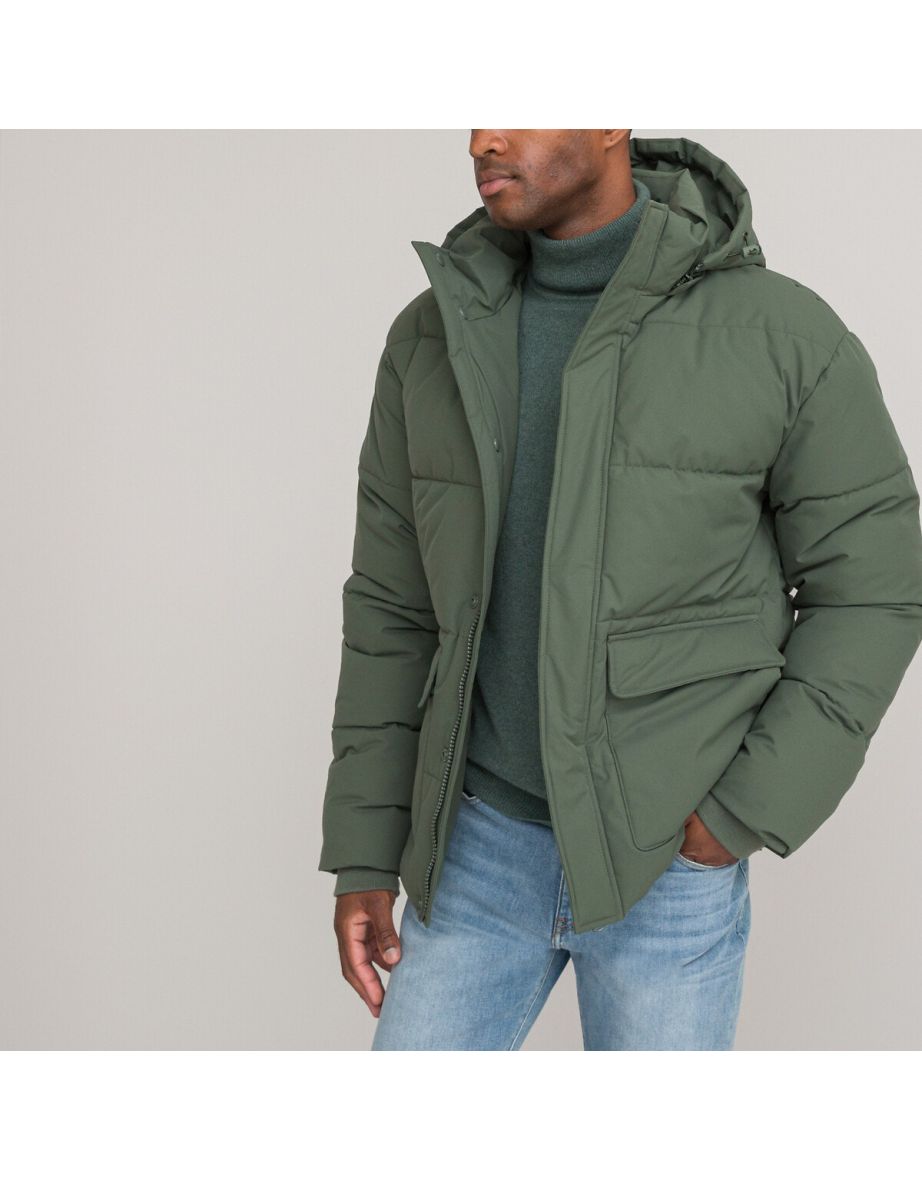 Short Padded Jacket with Detachable Hood