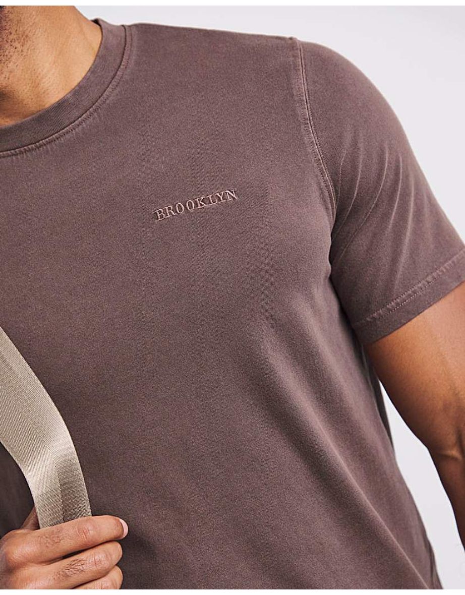 Embroidered Dyed Graphic T-Shirt Long - 3