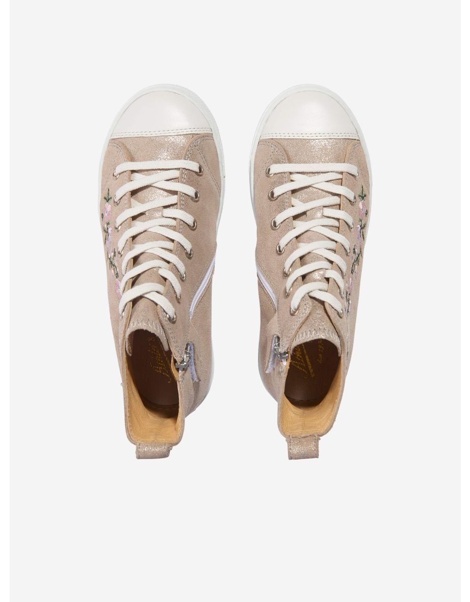 Girls Swag Brodi High Top Trainers in Gold - 3