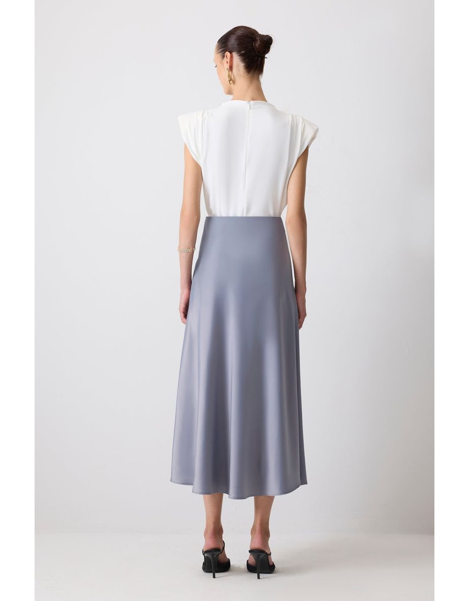 BASIC SATIN SKIRT - 3