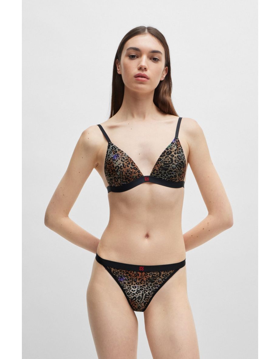 Women's Hugo Animal-Print Thong in other