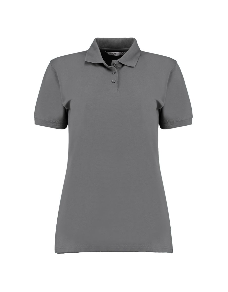 Kustom Kit Ladies Klassic Superwash Short Sleeve Polo Shirt - Charcoal