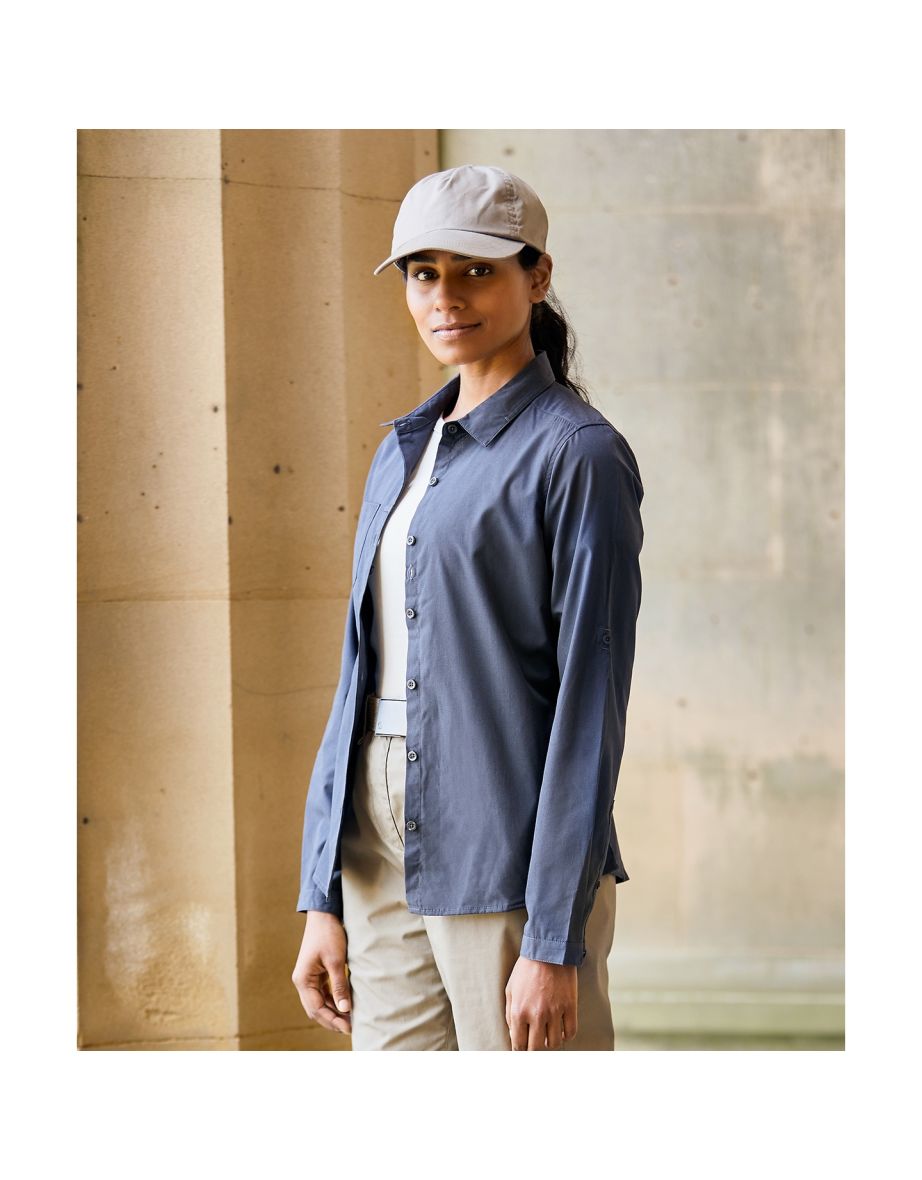 Craghoppers Womens/Ladies Expert Kiwi Long-Sleeved Shirt - Carbon Grey - 1