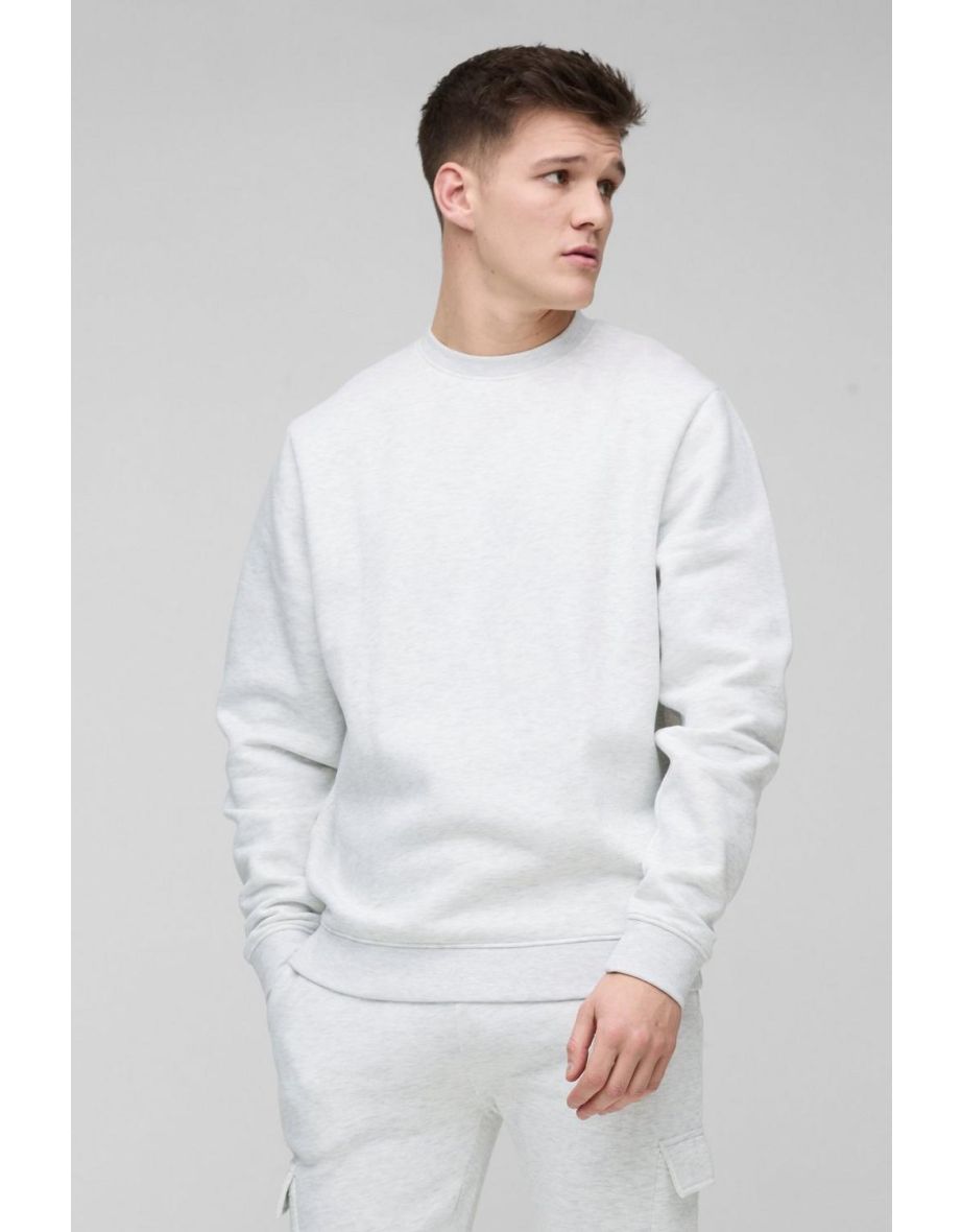 Tall Basic Crew Neck Sweatshirt - grey marl