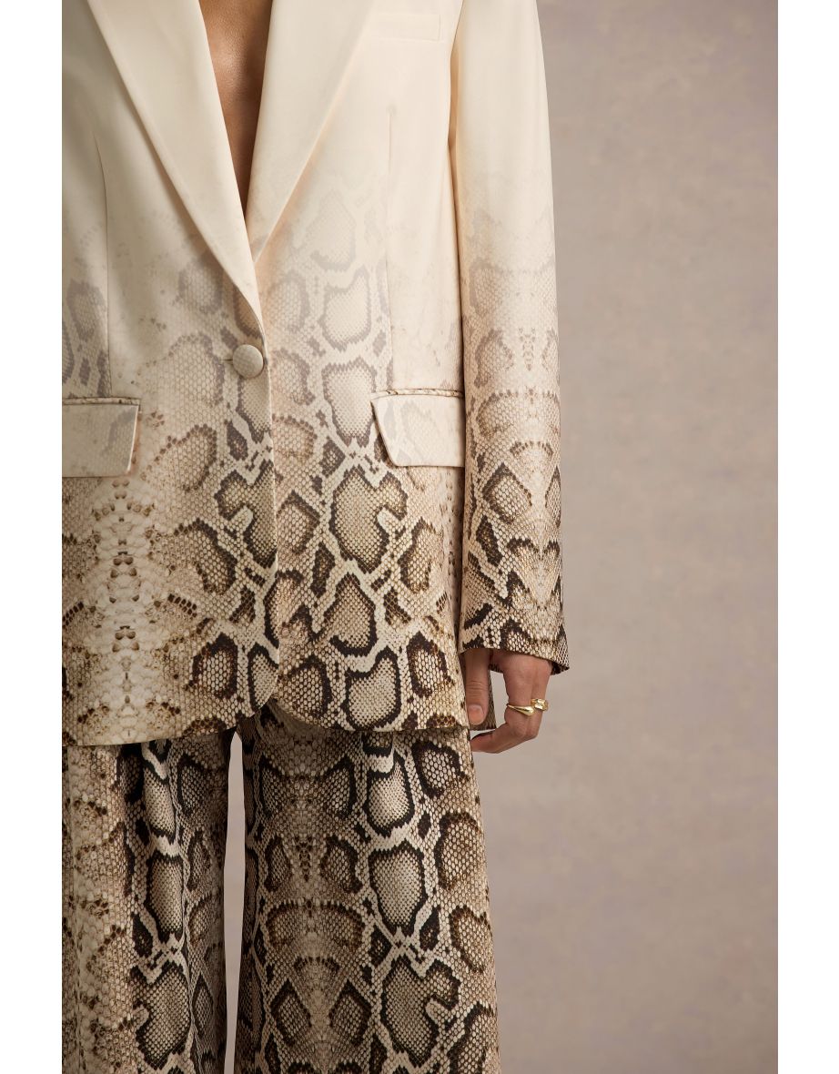 Hurley | Snake Print Ombre Longline Blazer - 5