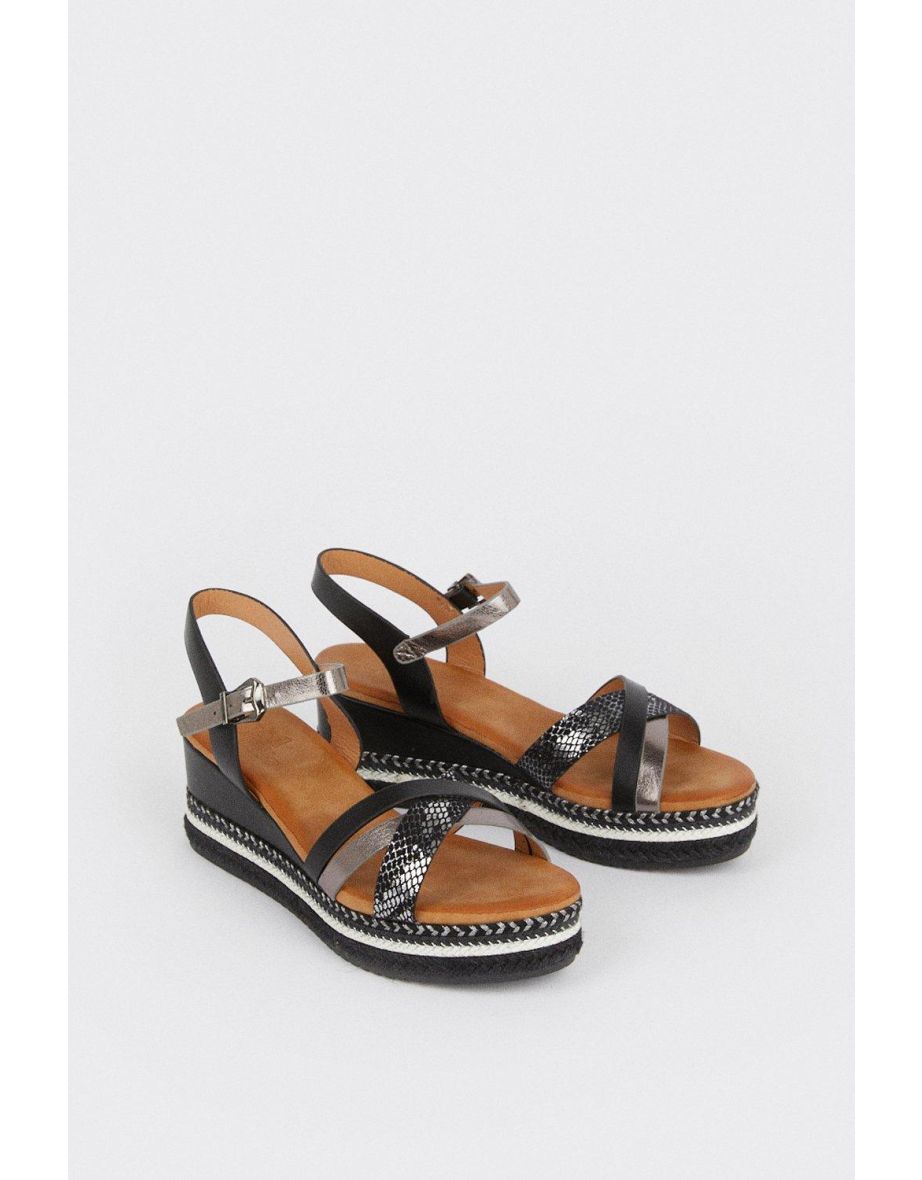 Good For The Sole: Wide Fit Amber Wedge Sandals - 2