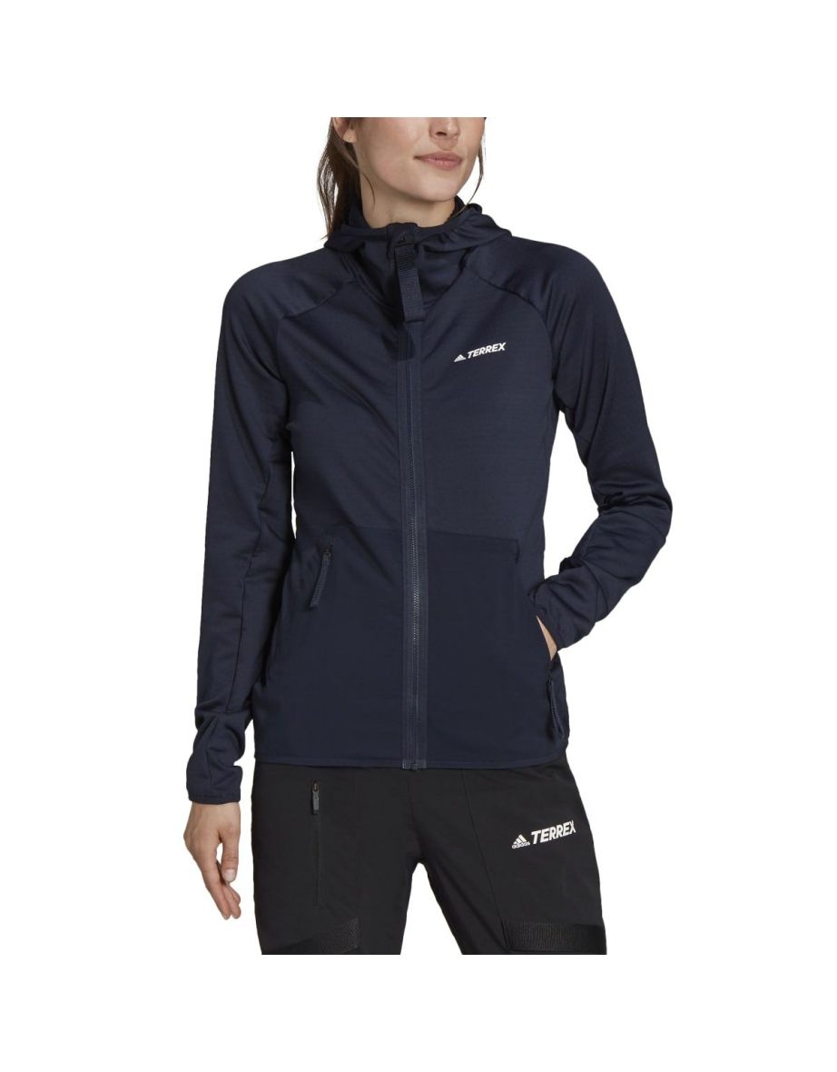 Women's adidas Terrex Tech Flooce Hiking Jacket in Blue - 6