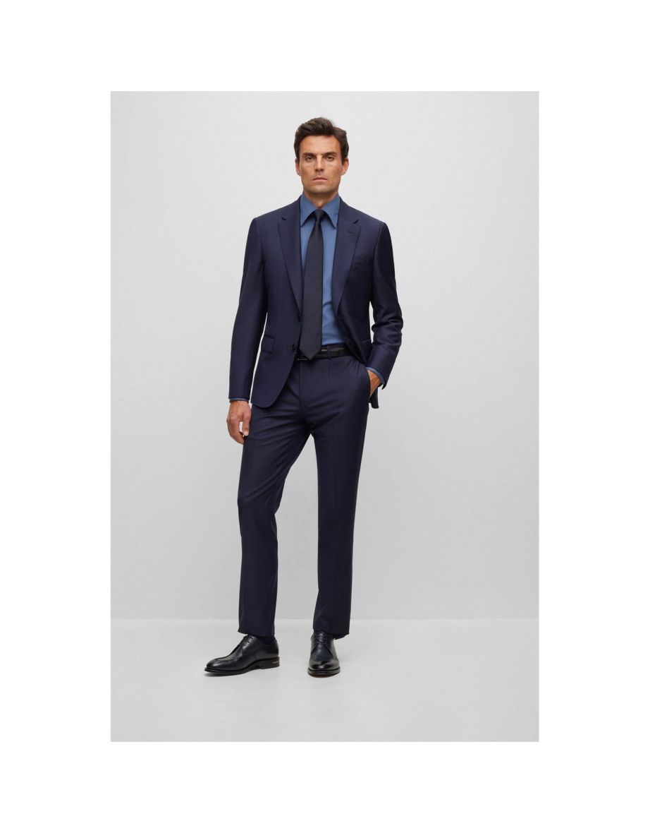 Men's Boss Single-Breasted Blazer Jacket in Blue