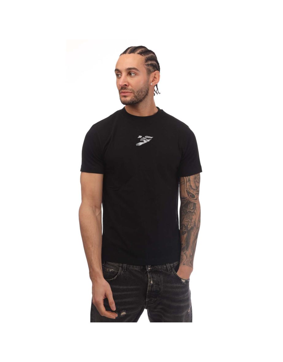 Men's Off White Distort Logo Slim T-Shirt in Black