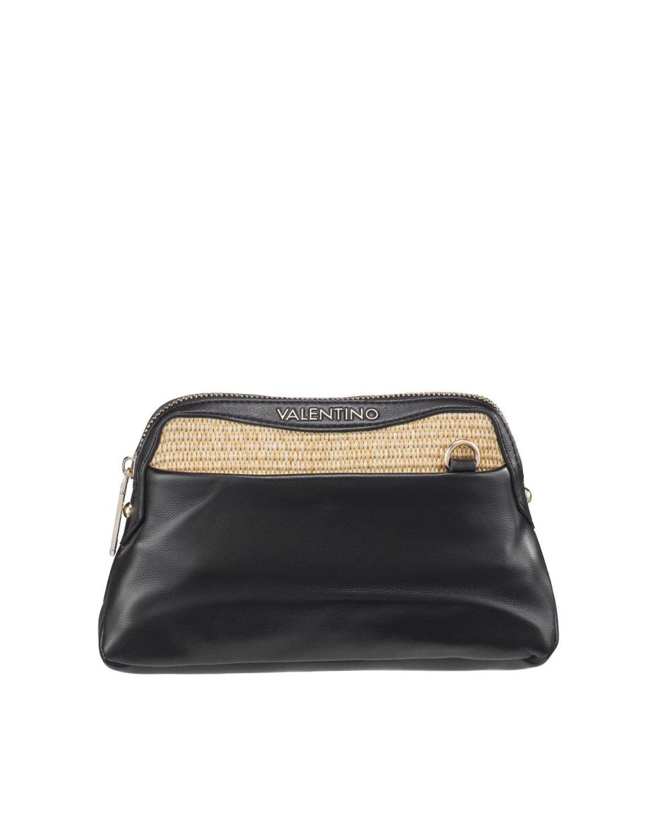 Sunday Crossbody Raffia Bag Black