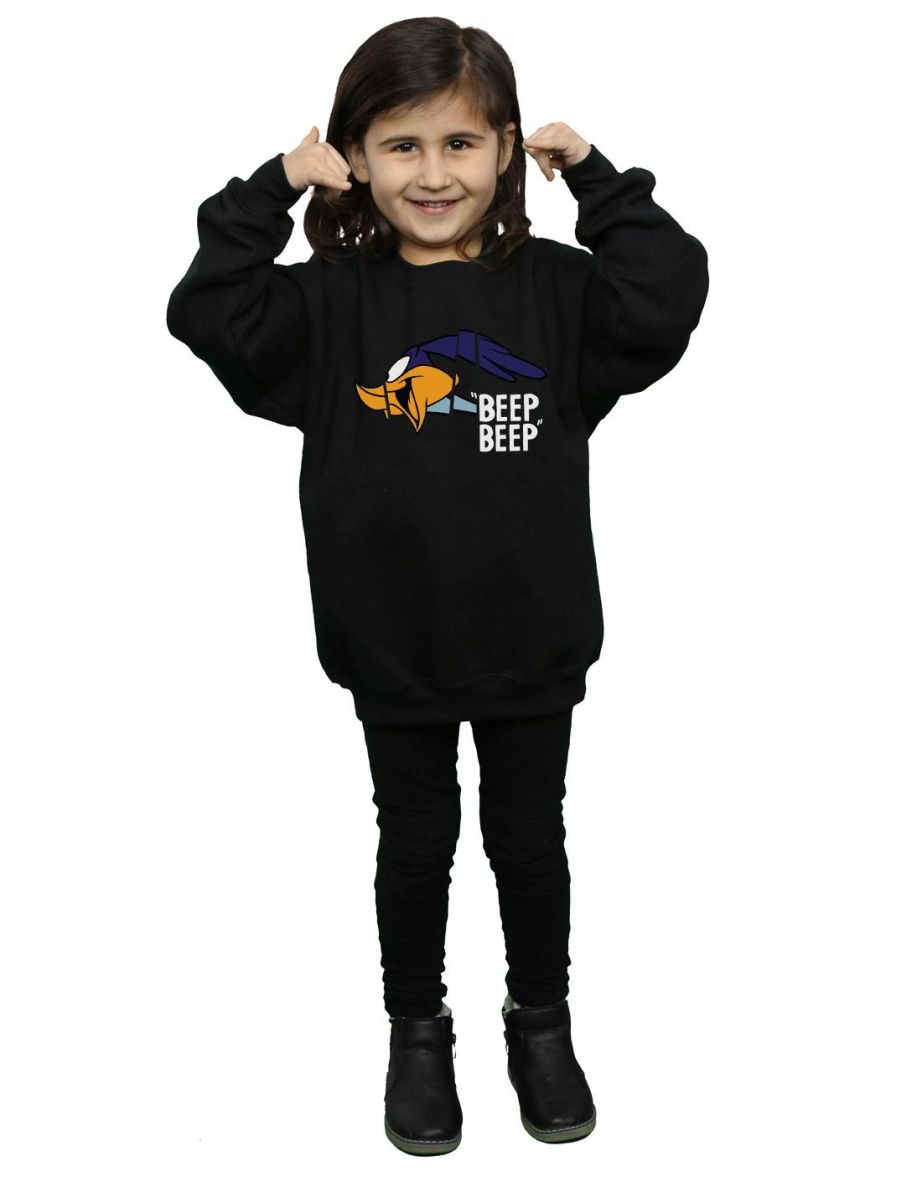 Looney Tunes Girls Road Runner Beep Beep Sweatshirt - Black - 3