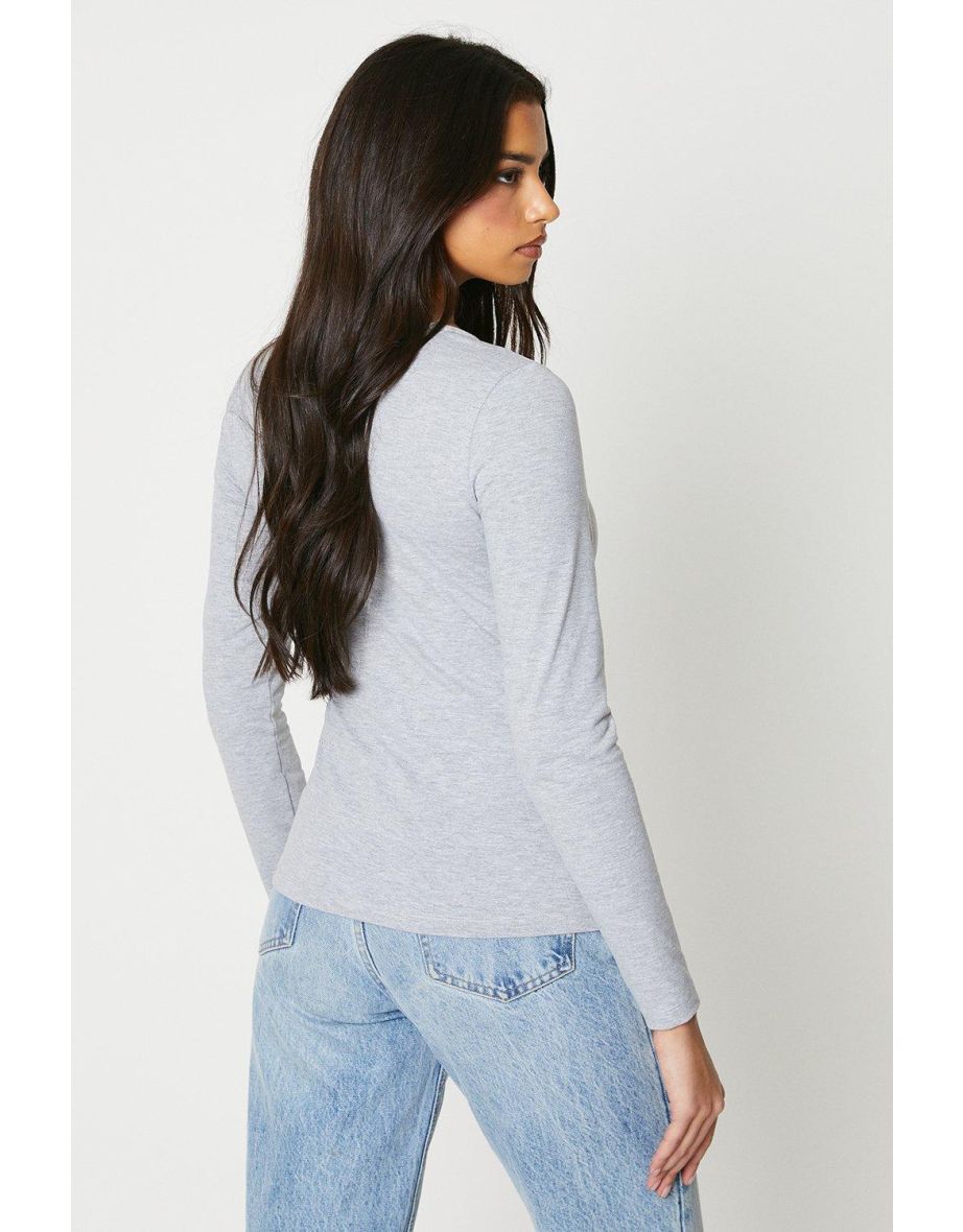 Plain Scoop Neck Jersey Top - 2