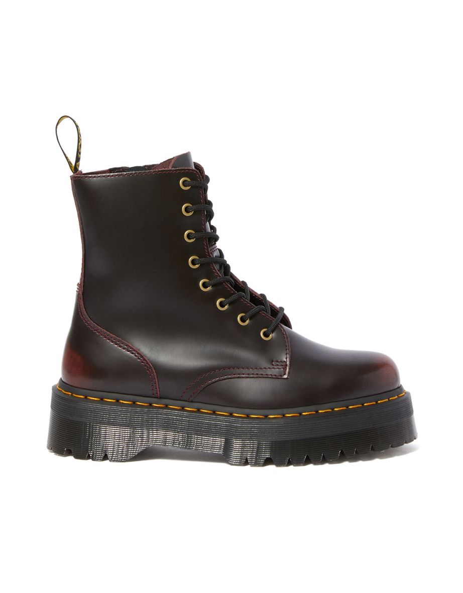 Jadon Arcadia Leather Wedge Boots with Lace-Up Fastening
