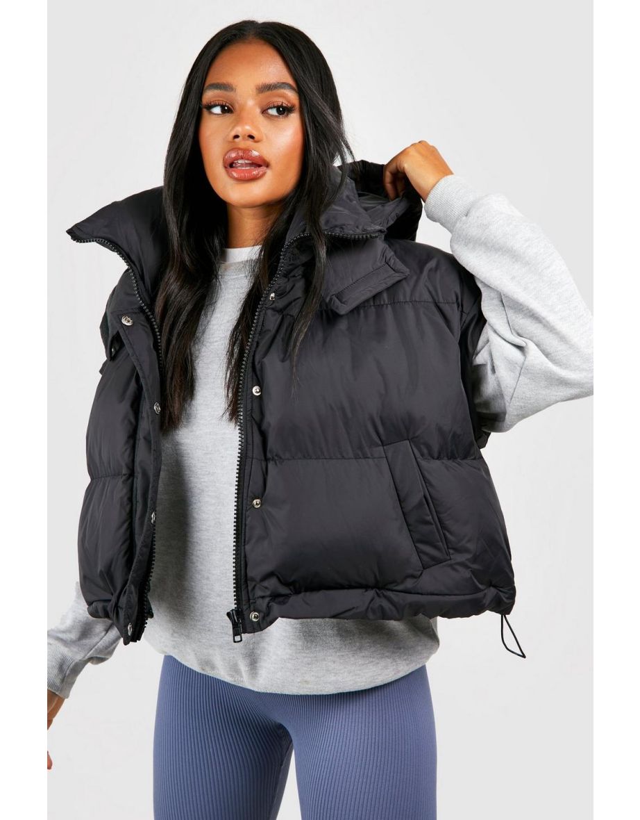 4 In 1 Detachable Oversized Puffer Jacket - black - 3