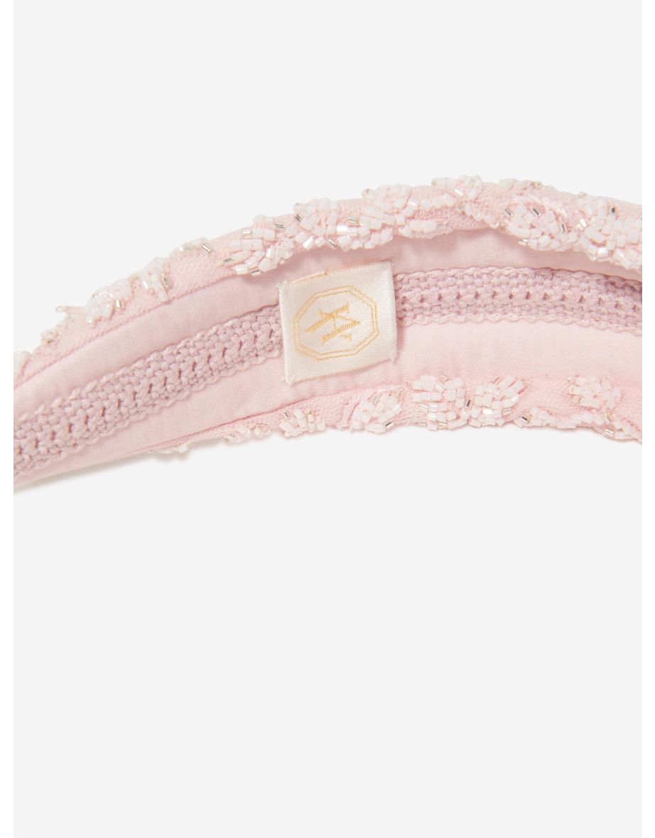 Maison Ava Girls Fllorentina Headband in Pink - 3