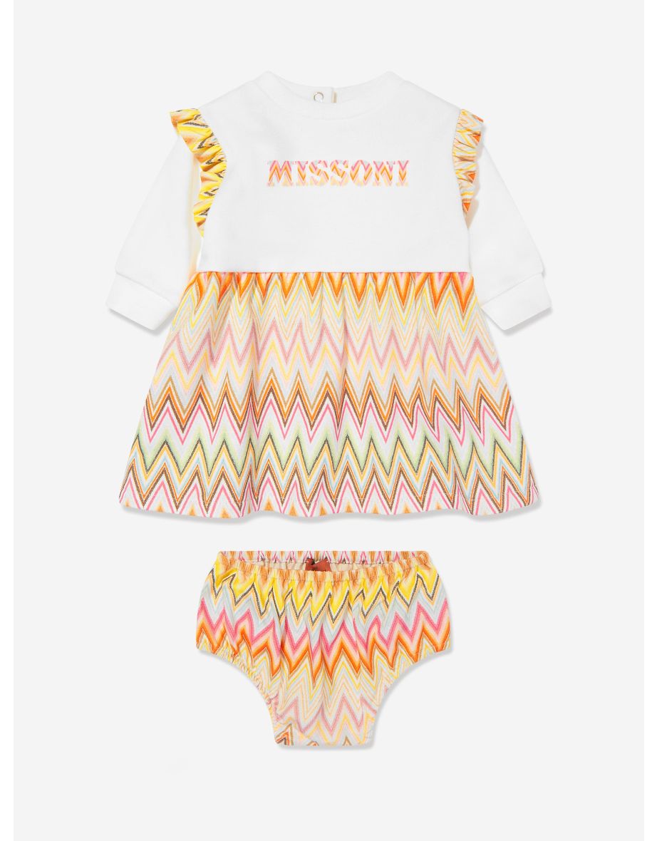 Missoni Baby Girls Zigzag Dress in Multicolour