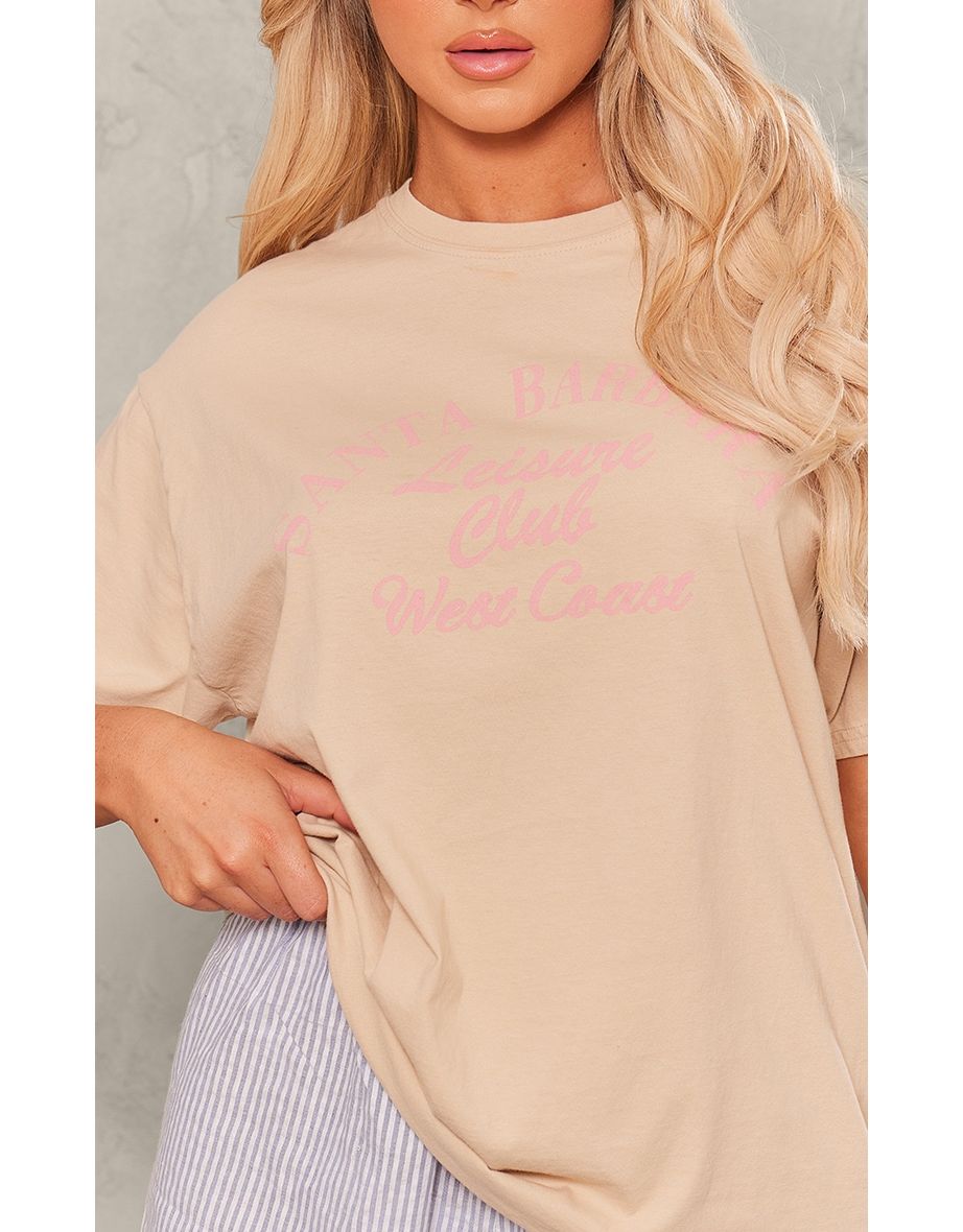 Stone Washed Santa Barbara Printed T Shirt - 3