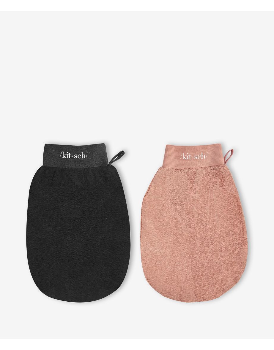 Exfoliating Glove - Black & Terracota
