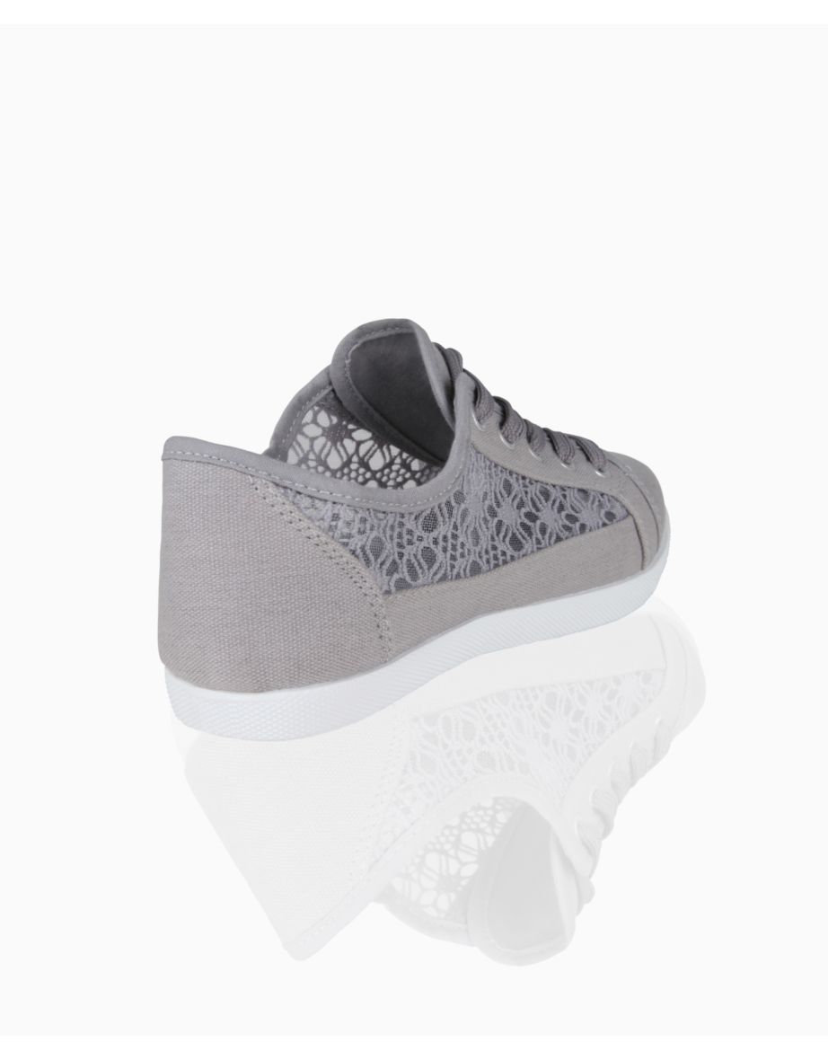 Crochet & Mesh Plimsoll Trainers - 3