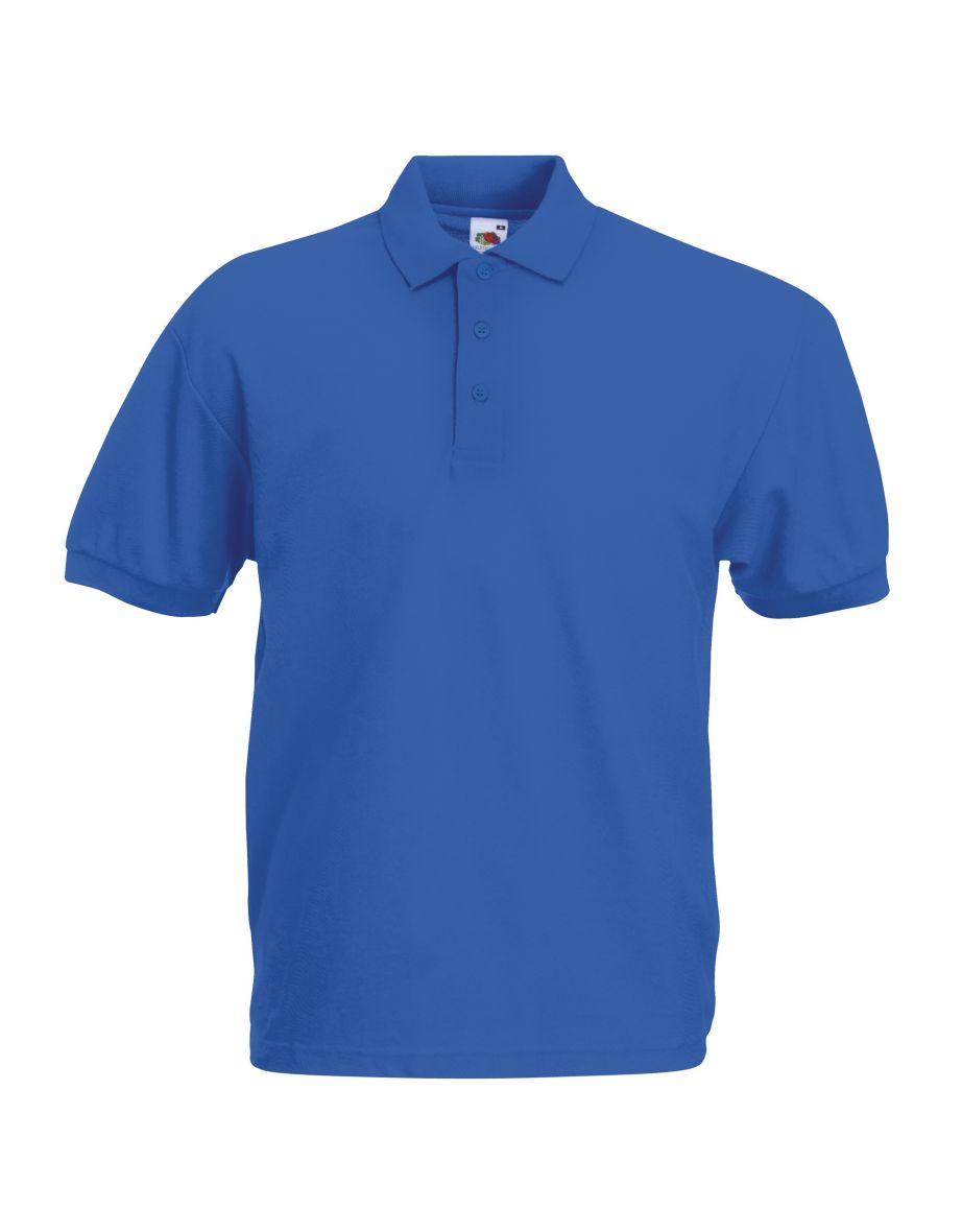 Fruit Of The Loom Mens 65/35 Pique Short Sleeve Polo Shirt - Royal