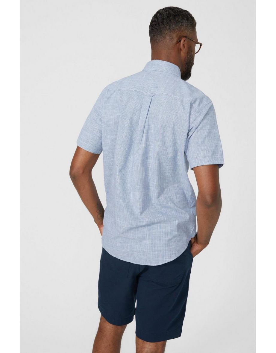 Mini Dogtooth Shirt - navy - 3