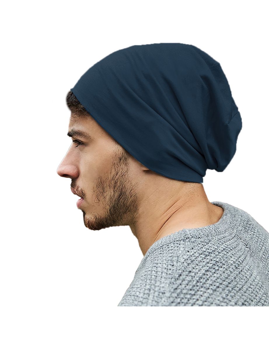 Beechfield Unisex Hemsedal Cotton Slouch Beanie - French Navy - 1