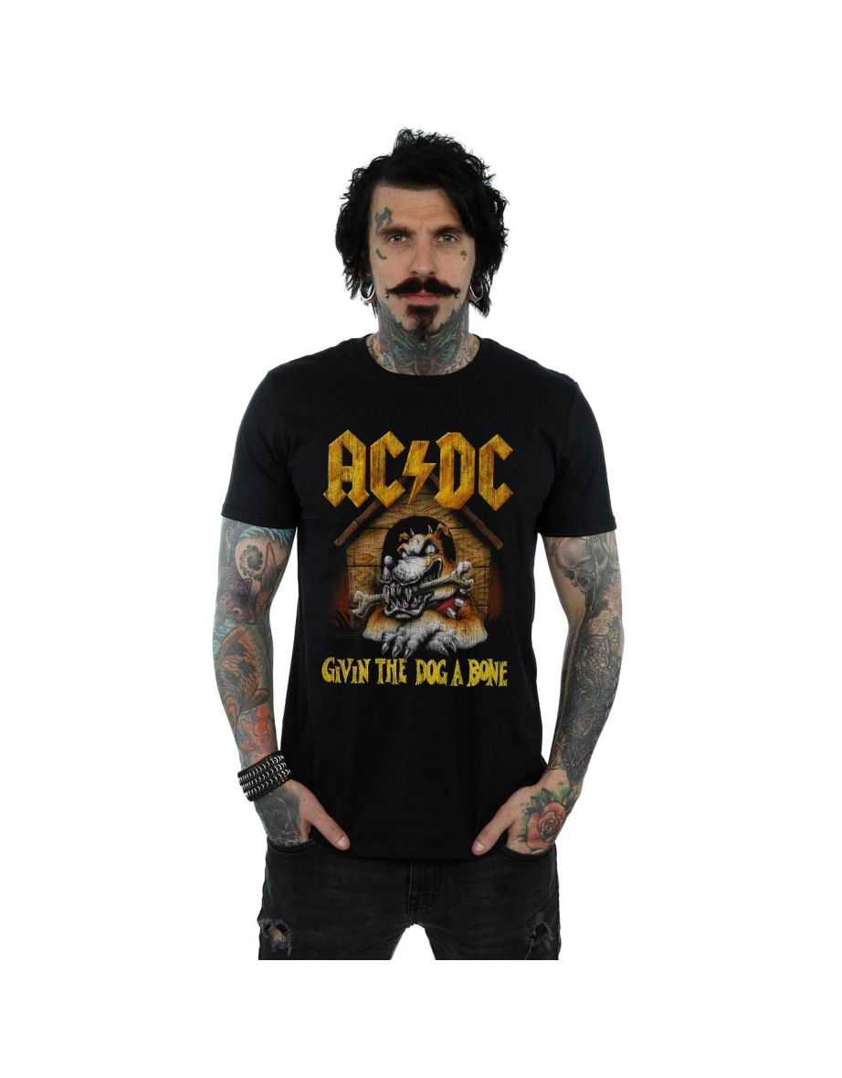 AC/DC Mens Give The Dog A Bone T-Shirt - Black