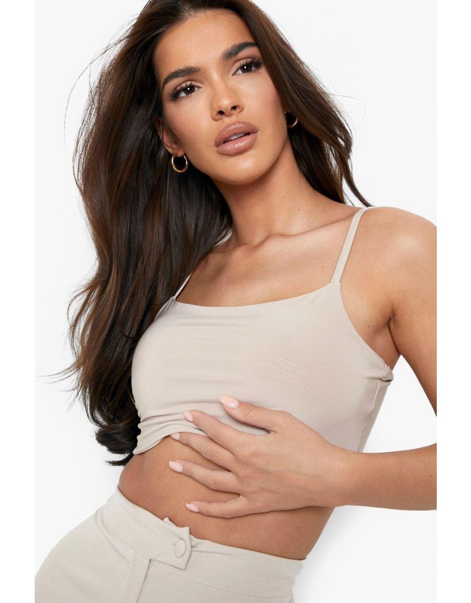 Double Layer Slinky Bralet - nude - 3