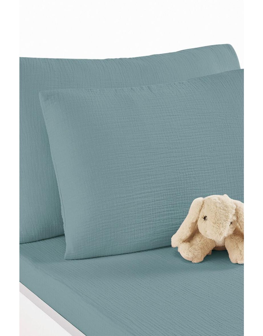 Kumla 100% Cotton Muslin Cot Pillowcase