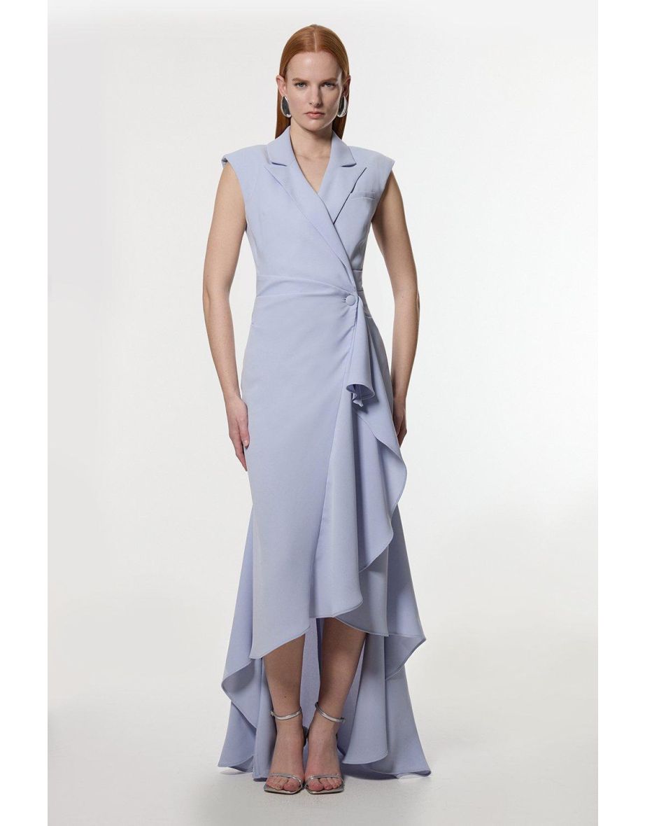 Soft Tailored Drape Maxi Dress