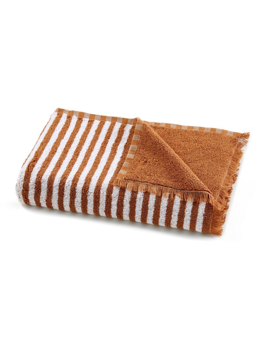 Arzon Striped 100% Cotton Terry XL Bath Towel