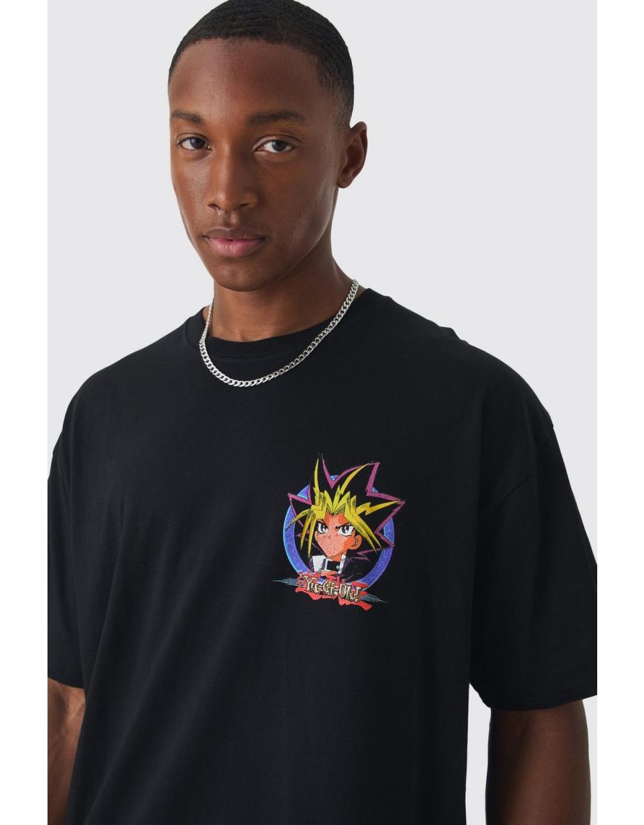 Oversized Yugioh  License T-shirt - black