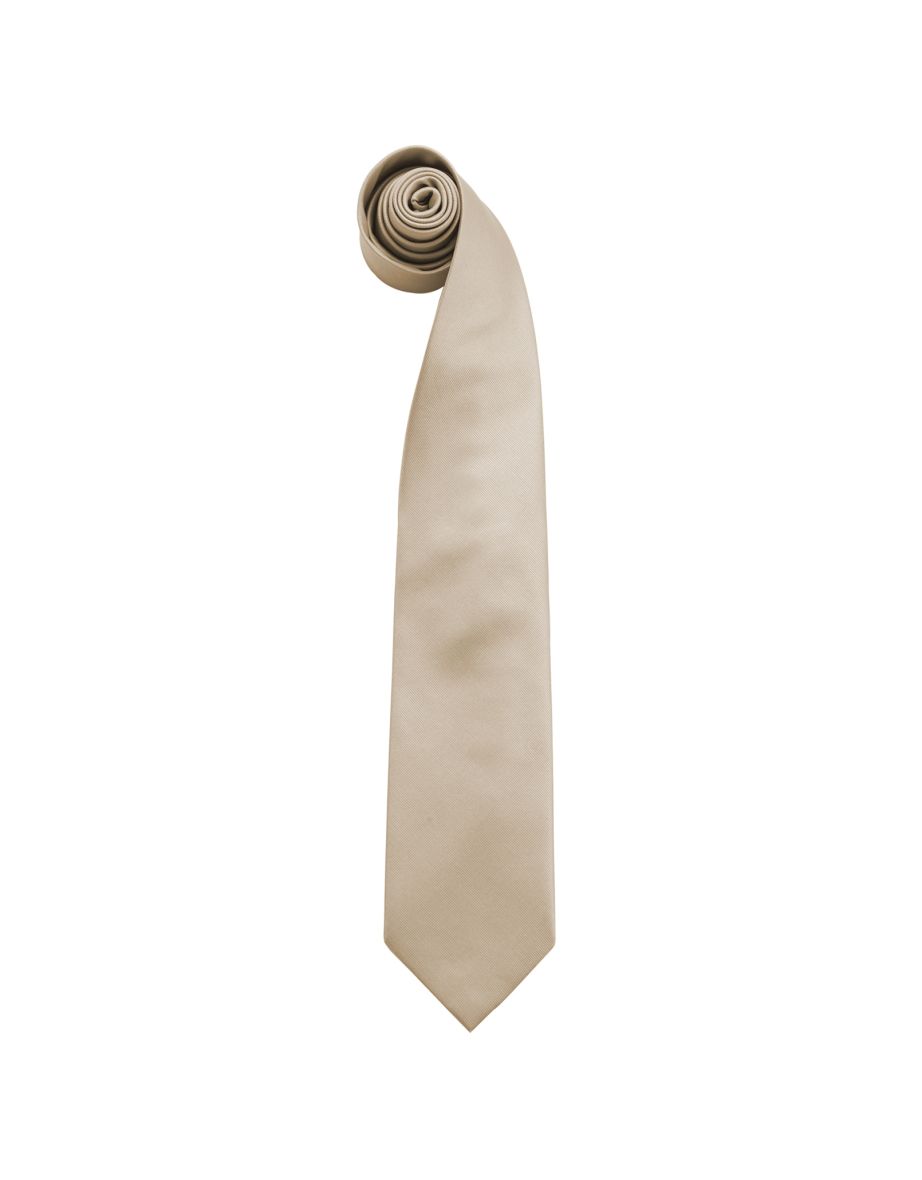 Premier Mens Fashion ”Colours” Work Clip On Tie (Pack of 2) - Khaki