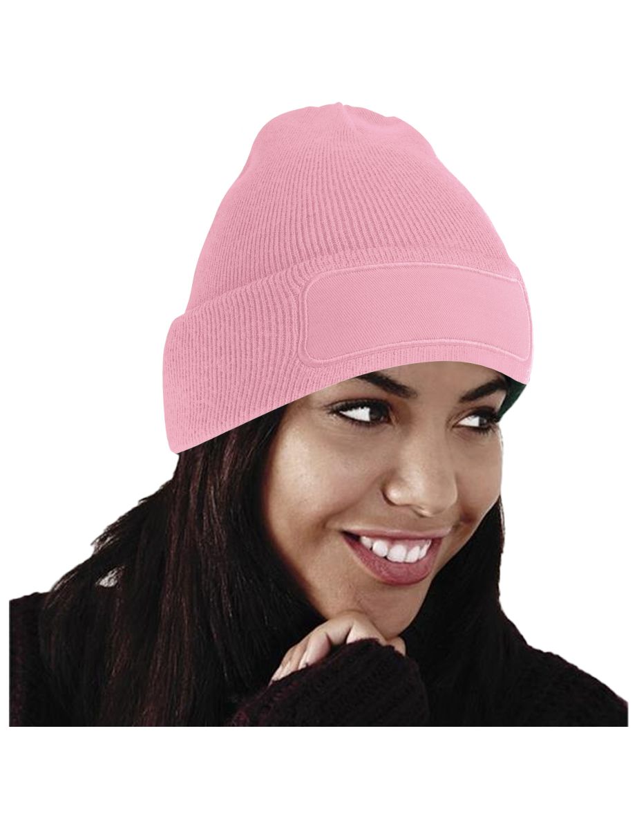 Beechfield Unisex Plain Winter Beanie Hat / Headwear (Ideal for Printing) - Dusky Pink - 1